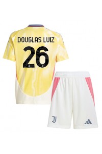 Fotbalové Dres Juventus Douglas Luiz #26 Dětské Venkovní Oblečení 2024-25 Krátký Rukáv (+ trenýrky)